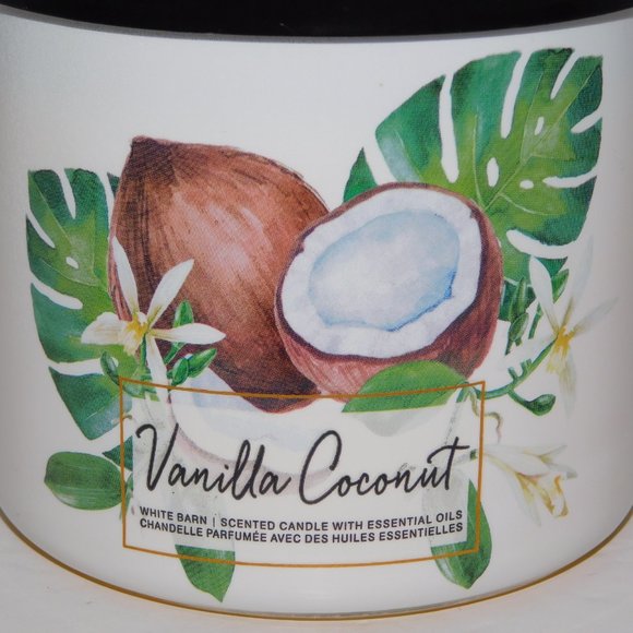 Bath & Body Works White Barn Vanilla Coconut scented 3-Wick Candle - UNUSED READ - Picture 4 of 6
